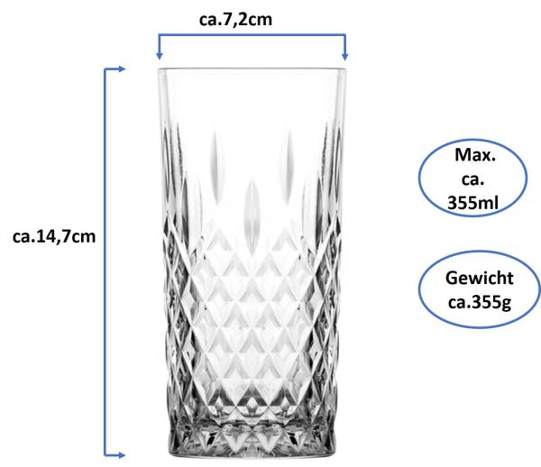 Longdrinkgläser Odin 355ml - 4er Set